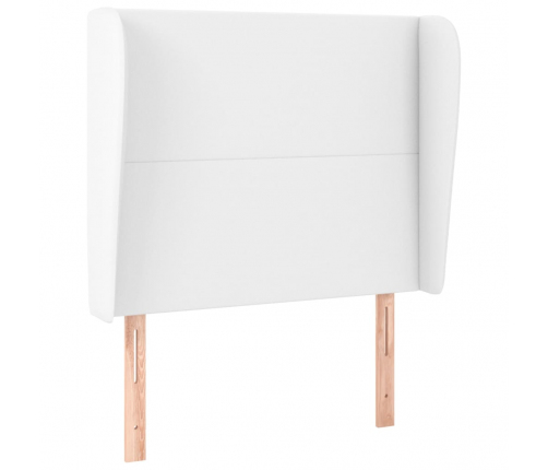 vidaXL galvgalis ar malām, 83x23x118/128 cm, balta mākslīgā āda