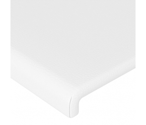 vidaXL galvgalis ar malām, 83x23x118/128 cm, balta mākslīgā āda