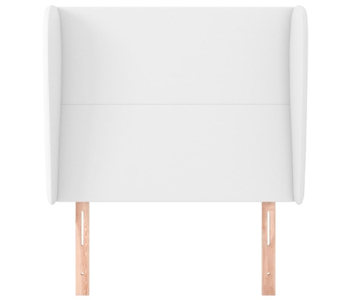 vidaXL galvgalis ar malām, 93x23x118/128 cm, balta mākslīgā āda