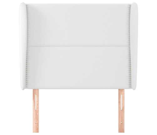 vidaXL galvgalis ar malām, 93x23x118/128 cm, balta mākslīgā āda