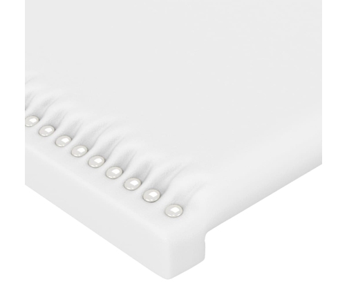 vidaXL galvgalis ar malām, 103x23x118/128 cm, balta mākslīgā āda