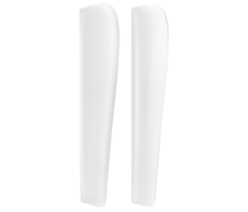 vidaXL galvgalis ar malām, 203x23x118/128 cm, balta mākslīgā āda