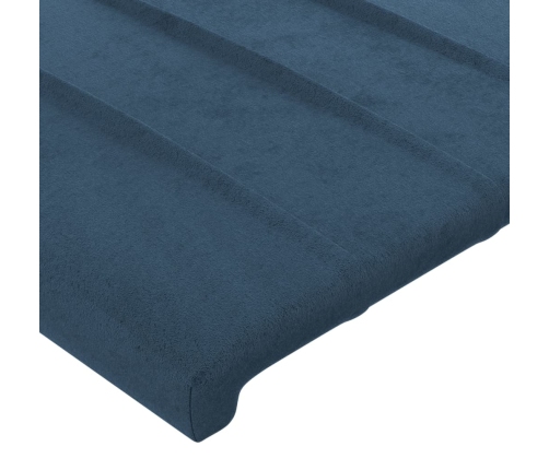 vidaXL galvgalis ar malām, 203x23x118/128 cm, tumši zils samts