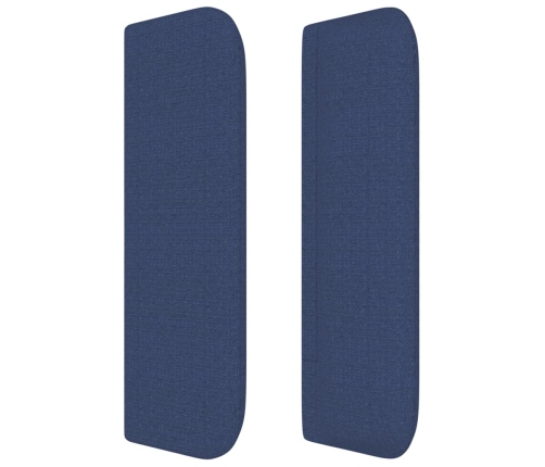 vidaXL galvgalis ar malām, 203x16x78/88 cm, zils audums