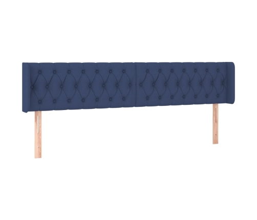 vidaXL galvgalis ar malām, 203x16x78/88 cm, zils audums