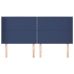 vidaXL galvgalis ar malām, 203x16x118/128 cm, zils audums