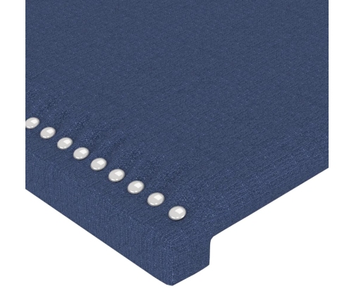 vidaXL galvgalis ar malām, 203x16x118/128 cm, zils audums