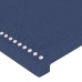 vidaXL galvgalis ar malām, 203x16x118/128 cm, zils audums