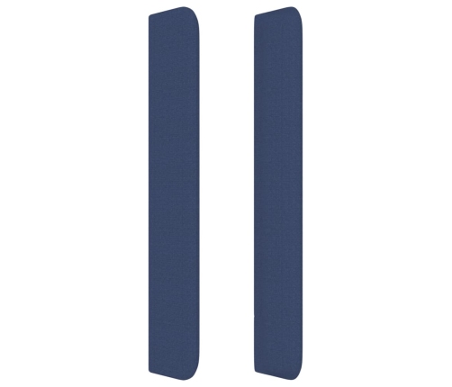 vidaXL galvgalis ar malām, 203x16x118/128 cm, zils audums