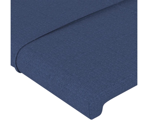 vidaXL galvgalis ar malām, 203x16x118/128 cm, zils audums