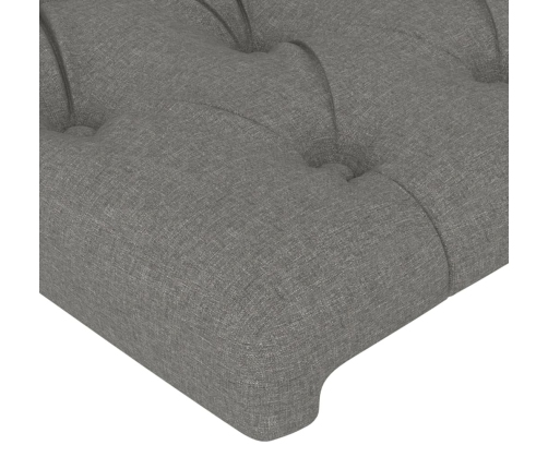 vidaXL galvgalis ar malām,93x16x118/128 cm, tumši pelēks audums