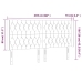 vidaXL galvgalis ar malām, 203x16x118/128 cm, zils audums