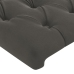 vidaXL galvgalis ar malām, tumši pelēks samts, 83x16x118/128 cm