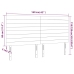 vidaXL gultas galvgalis ar LED, 160x5x118/128 cm, tumši pelēks samts