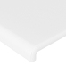 vidaXL gultas galvgalis ar LED, 203x16x118/128 cm, balta mākslīgā āda