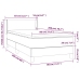 vidaXL atsperu gultas rāmis ar matraci, zils, 80x200 cm, audums