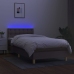 vidaXL atsperu gulta ar matraci, LED, pelēkbrūns audums, 80x200 cm