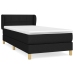 vidaXL atsperu gultas rāmis ar matraci, melna, 80x200 cm, audums