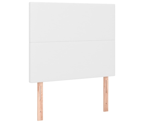 vidaXL atsperu gulta ar matraci, balta, 80x200 cm, mākslīgā āda