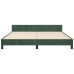 vidaXL gultas rāmis ar galvgali, tumši zaļš samts, 180x200 cm