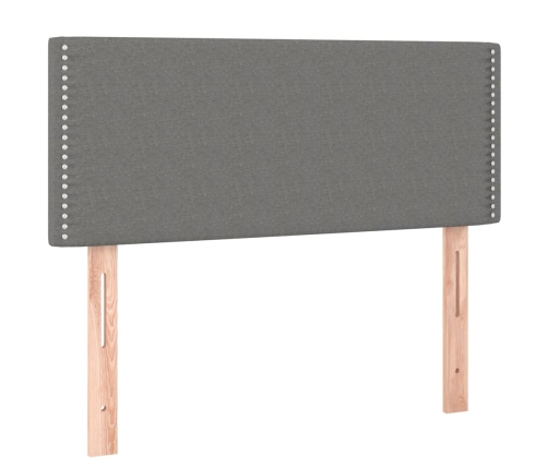 vidaXL atsperu gultas rāmis ar matraci, tumši pelēka, 80x200cm, audums