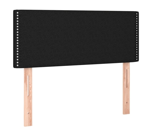 vidaXL atsperu gultas rāmis ar matraci, melna, 80x200 cm, audums