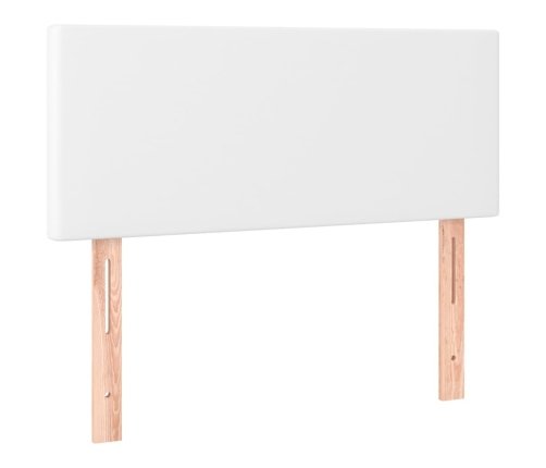 vidaXL atsperu gulta ar matraci, balta, 80x200 cm, mākslīgā āda