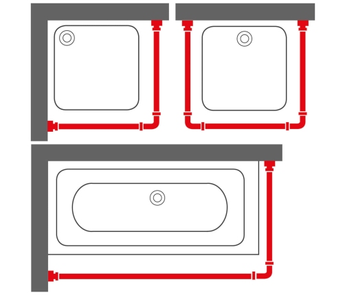 Sealskin dušas aizkaru sliežu komplekts Easy-Roll, melns