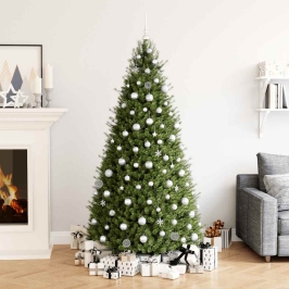 Ziemassvētku Eglītes Rotājumi, 111 Gab., Sudrabains Polistirols Vidaxl