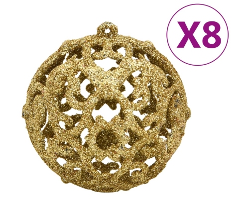 vidaXL Ziemassvētku eglītes rotājumi, 112 gb., sarkani, zaļi, zeltaini