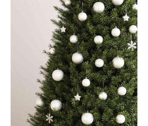 Ziemassvētku Eglītes Rotājumi, 111 Daļas, Balts Polistirols Vidaxl