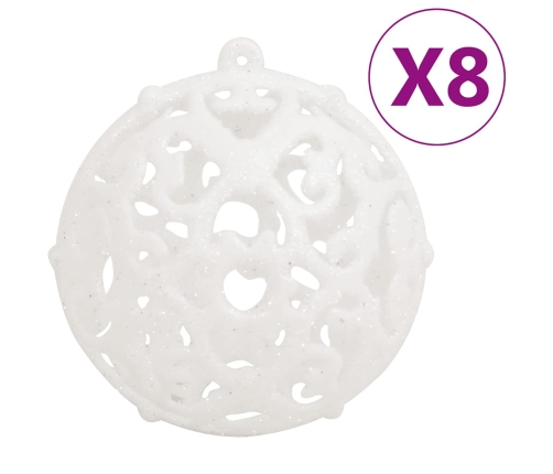 Ziemassvētku Eglītes Rotājumi, 111 Daļas, Balts Polistirols Vidaxl