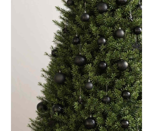 Ziemassvētku Eglītes Rotājumi, 111 Gab., Melns Polistirols Vidaxl