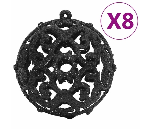 Ziemassvētku Eglītes Rotājumi, 111 Gab., Melns Polistirols Vidaxl