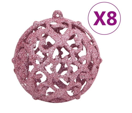 Ziemassvētku Eglītes Rotājumi, 111 Daļas, Rozā Polistirols Vidaxl