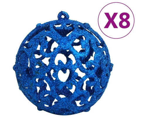 Ziemassvētku Eglītes Rotājumi, 111 Gab., Zils Polistirols Vidaxl