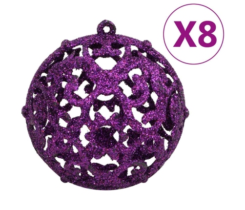 Ziemassvētku Eglītes Rotājumi, 111 Daļas, Violets Polistirols Vidaxl