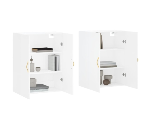 vidaXL sienas skapīši, 2 gab., balti, 69,5x34x90 cm