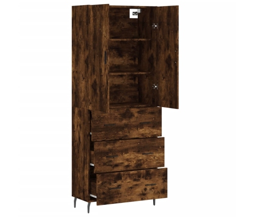 vidaXL augstais skapis, ozolkoka, 69,5x34x180 cm, inženierijas koks