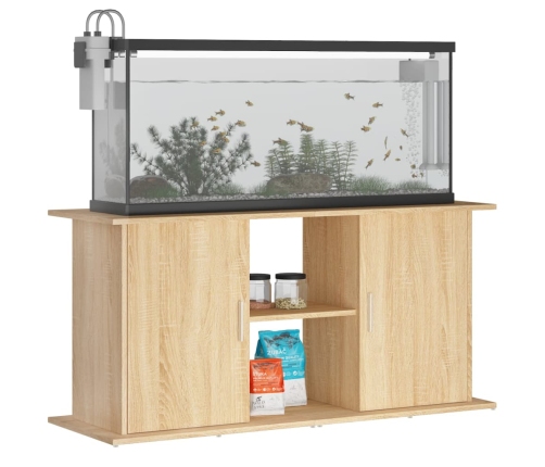 vidaXL akvārija statīvs, ozolkoka, 121x41x58 cm, inženierijas koks