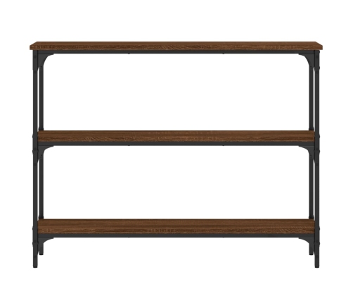 vidaXL konsoles galdiņš, brūna koka, 100x22,5x75 cm, inženierijas koks