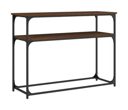 vidaXL konsoles galdiņš, brūna koka, 100x35,5x75 cm, inženierijas koks