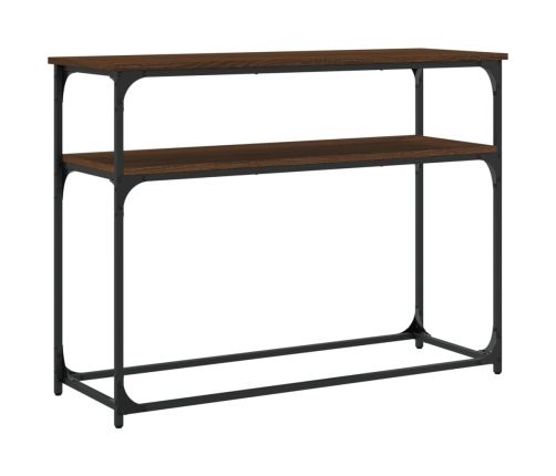 vidaXL konsoles galdiņš, brūna koka, 100x35,5x75 cm, inženierijas koks