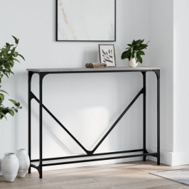 Konsoles Galdiņš, Pelēcīgs, 102X22,5X75 Cm, Inženierijas Koks Vidaxl