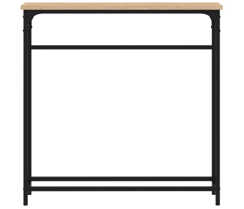 vidaXL konsoles galdiņš, koka krāsa, 75x19,5x75 cm, inženierijas koks