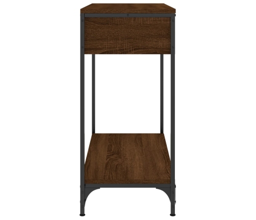vidaXL konsoles galdiņš, brūna koka, 75x34,5x75 cm, inženierijas koks