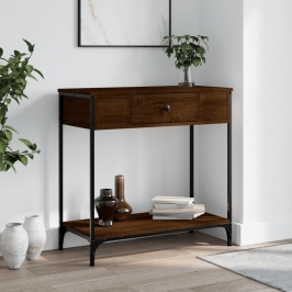 Konsoles Galdiņš, Brūna Koka, 75X34,5X75 Cm, Inženierijas Koks Vidaxl