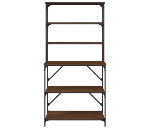 vidaXL virtuves plaukts, 6 līmeņi, brūna ozolkoka, 90x40x180 cm, koks