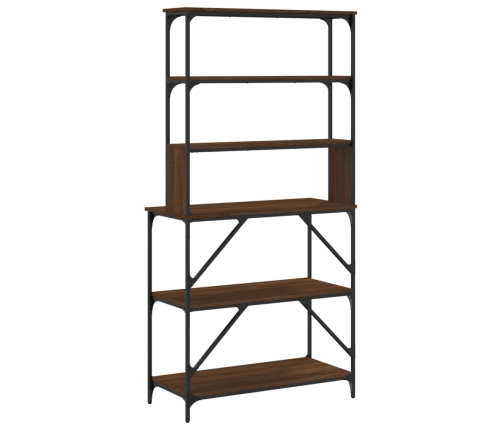 vidaXL virtuves plaukts, 6 līmeņi, brūna ozolkoka, 90x40x180 cm, koks