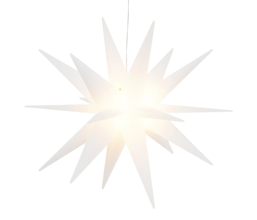 vidaXL Ziemassvētku lampa ar LED, salokāma, balta, 57 cm